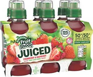 Robinsons Fruit Shoot Juiced Strawberry and Raspberry, 6 x 200ml
